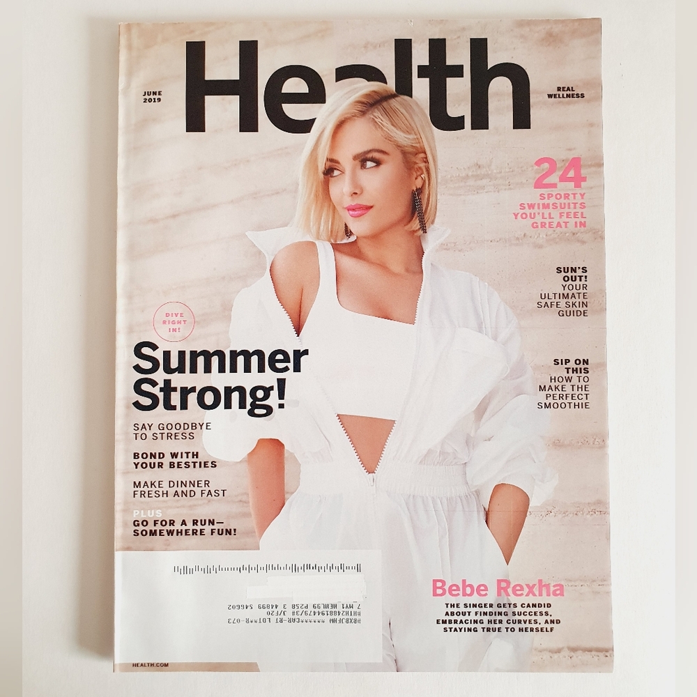 Health Magazine June, 2019 - Bebe Rexha, Summer Strong!